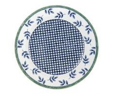 Villeroy & Boch Switch 3 Castell Frühstücksteller, mediterraner Speiseteller, spülmaschinen- und mikrowellengeeignet, blau/grün/weiß, rund, 21 cm