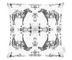 APELT Zebra 45X45 89 Kissen, Polyester-Baumwolle, Schwarz/Weiß, 45 x 45 x 15 cm