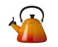 Le Creuset Wasserkessel, Füllmenge: 1,6 l, Emaillierter Stahl/Phenolgriffe, Kone, Ofenrot
