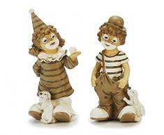 Unbekannt Sunny Toys Dekofigur, Polyresin, Braun & Weiß, 7 x 11 x 24 cm, 2-Einheiten