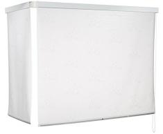 ECO-DuR 4024879001537 Kassetten ECK Duschrollo 137 x 62 cm weiß - Tropfen weiß