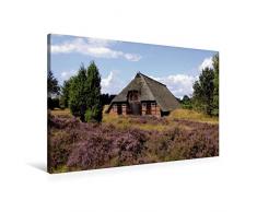 Calvendo Premium Textil-Leinwand 90 cm x 60 cm quer, Schafstall in der LÃ¼neburger Heide | Wandbild, Bild auf Keilrahmen, Fertigbild auf echter Leinwand, Leinwanddruck Natur Natur
