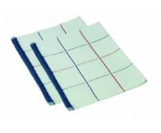 Buscher 20173-100 Gästetuch Maritim 2-er Set 30 x 50 cm Bauwmolle-Jacquard, weiß