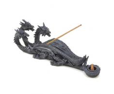 Gifts & Decor 3-Kopf Mythische Drache Figur Räucherstäbchen Brenner von Gifts & Decor