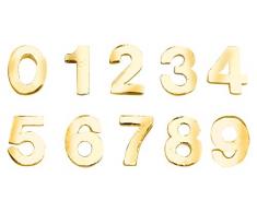 efco 0–9 Zahlen Sortiert Wachs Dekoration, Gold Brilliant, 8 mm
