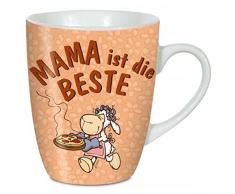 Nici Tasse Mama, Porzellan, perfektes Muttertagsgeschenk, Kaffeebecher für die Beste Mutti der Welt, bunt, 8 x 10 cm Füllvolumen 310 ml (gefüllt bis ca. 1 cm unter den Rand)
