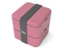 monbento - MB Square rosa Blush Bento Box - Brotdose groß mit 2 Fächer - Lunch Box perfekt für Büro/Meal prep/Schule