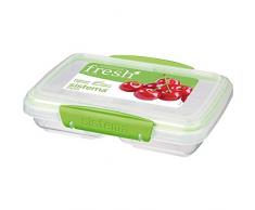 Sistema Vorratsdose Small Split, Plastik, Transparent/grün, 17.5 x 11.5 x 4.2 cm