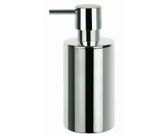Spirella Seifenspender Tube | mit Pumpe | Flüssigseifen-Spender | Porzellan | 300ml | Langliebig und Robust | Silber