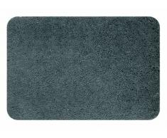 Spirella Badteppich Badematte Duschvorleger Mikrofaser Hochflor | flauschig | rutschhemmend | geeignet für Fußbodenheizung | 60x90 cm | Grau