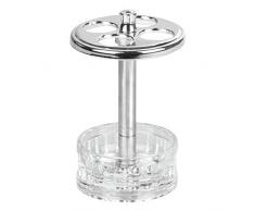 InterDesign Alston Zahnbürstenhalter Ständer für Badezimmer Waschtisch - Durchsichtig/Chrom