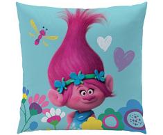 Trolls Kissen, Polyester, Türkis, 40 x 40 cm