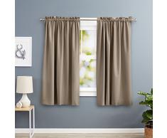 AmazonBasics wärmeisolierender Verdunkelungsvorhang, 2 Stück, 168 x 183 cm (BxL), Braun