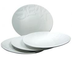 CreaTable 16694, Serie GOURMET, Geschirrset Steakteller 30cm 4 teilig