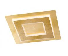 WOFI Deckenleuchte, Metall, Integriert, 20 W, Goldfarbig, 45 x 45 x 65 cm