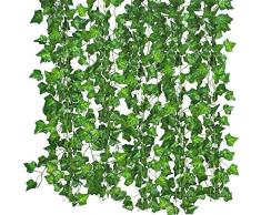Bird Fiy Efeu Künstlich 24M 12PCS English Ivy Silk Grün Künstliche Pflanzen Hochzeit Party Halloween Dekorationen