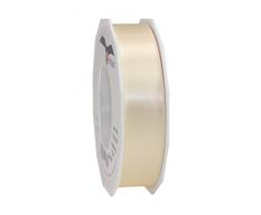 Präsent - SATIN Geschenkband - crème - 25-m-Rolle 25 mm