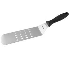 FMprofessional Bratenwender CHEF, Pfannenwender mit Funktionsteil aus Edelstahl, Küchenhelfer zum Kochen (Farbe: Silber/Schwarz), Menge: 1 Stück