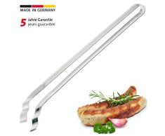Westmark Wurst- und Servierzange, Mit gewellten und gebogenen Laffen, Rostfreier Edelstahl, Länge: 33,9 cm, Silber, 12742270
