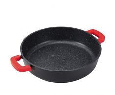 Bergner Red Stone - Paellapfannen aluminiumguss marmor-Beschichtung 32x7.4 cm