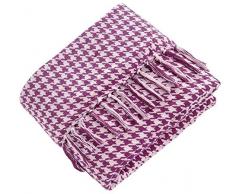 Mixibaby Tagesdecke Wohndecke Wendedecke Kuscheldeck Sofadecke Couchdecke, Farbe:pink, Design:Kariert
