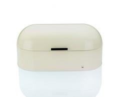 Kela 11168 Brotkasten, Glänzendes Metall, 44 x 21,5, Höhe: 22 cm, Frisco, beige