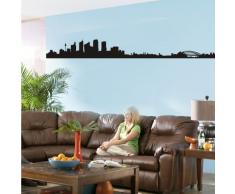 INDIGOS 4052166098960 Wandtattoo w510 Skyline Sydney Wandaufkleber 80 x 10 cm, schwarz
