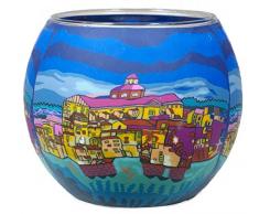 Himmlische Düfte Geschenkartikel GmbH Spanish monastary Windlicht, Glas, bunt, 11x11x9 cm