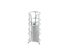 iDesign Neo Toilettenpapierhalter | eleganter WC Rollenhalter für Reserverollen | freistehender Klorollenhalter für 3 Ersatzrollen | Metall Chrom