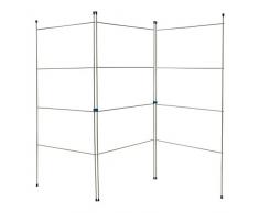 JVL Wäscheständer faltbar, 3 Abschnitte, Weiß