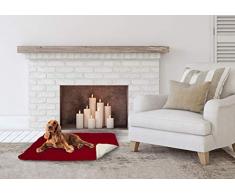 Elegant CSBORDEAUXPANNA60 Doubleface Hundekissen 60x100cm Bordeaux/Creme