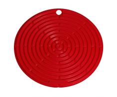 Le Creuset Silikon-Accessoires Topflappen, rund, 20,5 cm, kirschrot