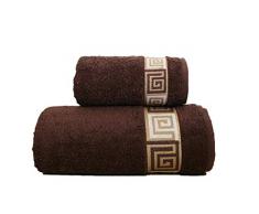 GRENO Handtuch Set 2 teilig, Baumwolle, Braun, 50 x 90, 2