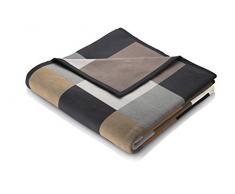 Biederlack Wohn- und Kuscheldecke, 60 % Baumwolle, Veloursband-Einfassung, 150 x 200 cm, Braun, Orion Cotton Habitat, 646330