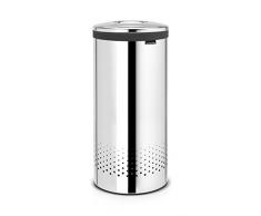 Brabantia 105104 Wäschebox 35 L Edelstahldeckel, brilliant steel