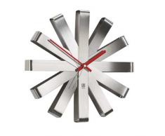 Umbra 118070-590 Ribbon Wanduhr Edelstahl Durchmesser 30 cm nickel