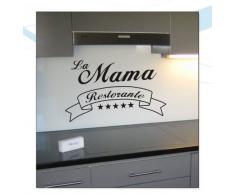 INDIGOS WG10029-70 Wandtattoo W029 La Mama Restaurante 80 x 48, schwarz