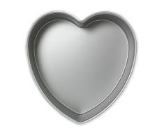PME HRT082 Herzförmige Backform aus eloxiertem Aluminium, 203 x 51 mm tief, Silver, 20.3 cm