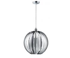 Trio Leuchten Pendelleuchte in Chrom, Acrylstäbe verchromt, exklusive 1x E27 maximal 60W, ø 40 cm, Höhe: 150 cm 304100106