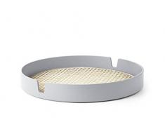 Norman Copenhagen Salon Tablett, Holz, grau, Ø40cm