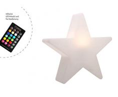 8 seasons design | LED Dekoleuchte Weihnachten Stern Shining Star Merry Christmas (Ø 60 cm, Farbwechsel, dimmbar, für Haus & Garten) weiß