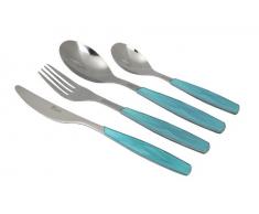 Pradel Excellence 2090B Besteck-Set Excellence, Blauer Griff, 24-teilig