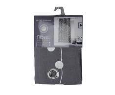 COTON DINTERIEUR Baumwolle innen-Glöckchen Ösenvorhang, Baumwolle, anthrazit, 140 x 280 cm