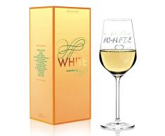 RITZENHOFF White Weißweinglas von Sabine Röhse, aus Kristallglas, 360 ml, mit edlen Platinanteilen