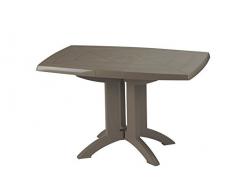 Grosfillex Vega 118 Tisch, Taupe, 80 x 77 x 72 cm