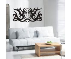 INDIGOS 4052166015011 Wandtattoo w120 Gesicht Tribal Fantasy Wandaufkleber 96 x 50 cm, orange