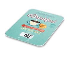 Beurer KS 19 Breakfast, digitale Küchenwaage (mit Tara-Zuwiegefunktion, Sensortastenbedienung, 5 kg Tragkraft)