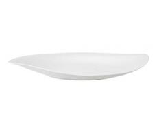 Villeroy & Boch New Cottage Special Serve & Salad Flache Schale, 34 cm, Premium Porzellan, Weiß
