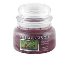 Village Candle Nantucket Preiselbeere kleine Duftkerze im Glas 312 g, rot, 10.3 x 10.1 x 10.6 cm