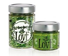 Ritzenhoff 3360002 Little Delights Feinkost Gläserset, 2 Einheiten, schwarz / weiß / gelb, 7,3 x 7,3 x 19,5 cm